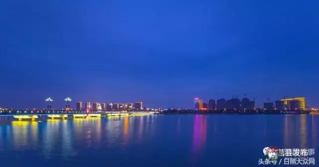 莒縣沭河公園夜景，真是美！