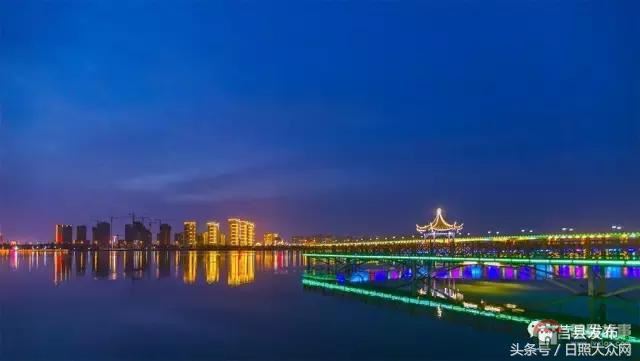 莒縣沭河公園夜景，真是美！