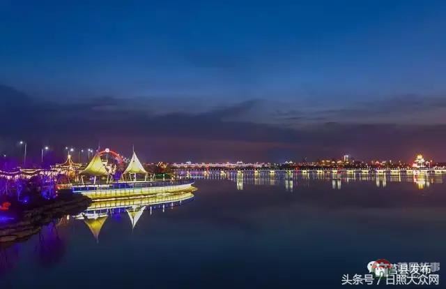 莒縣沭河公園夜景，真是美！